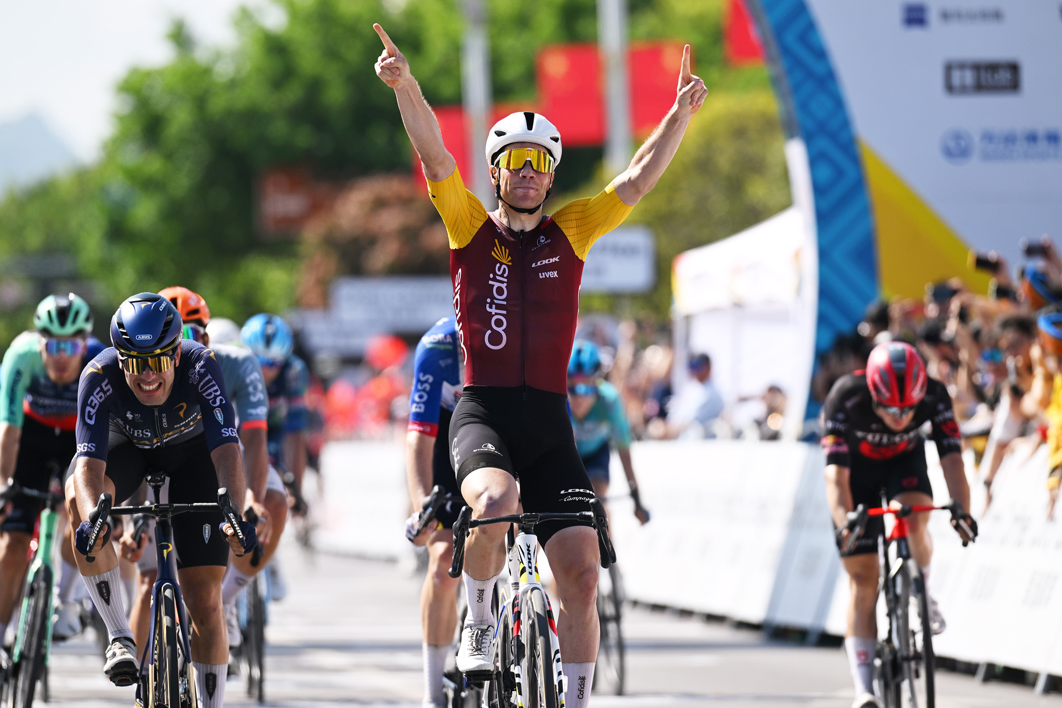 Tour of Guangxi: Milan Fretin wins again on stage 5 as Paul Magnier crashes in final kilometre