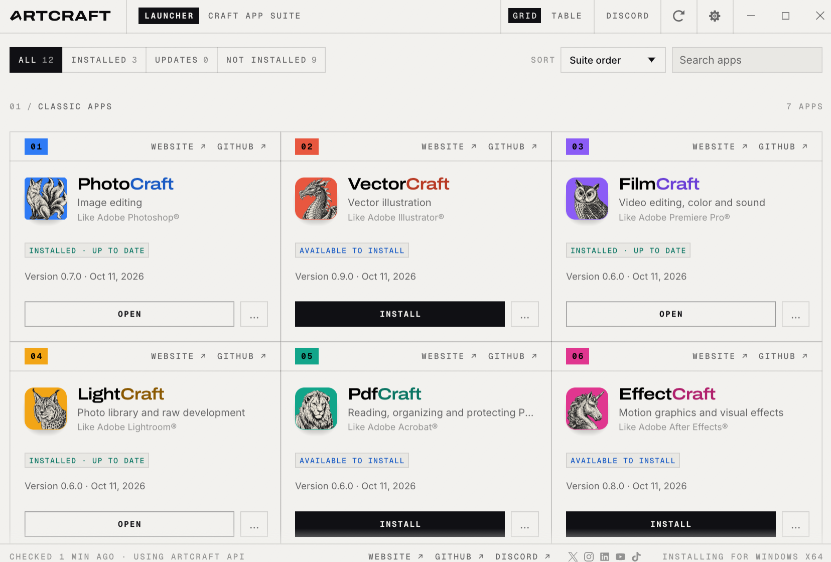ArtCraft Adobe Creative Cloud alternatives