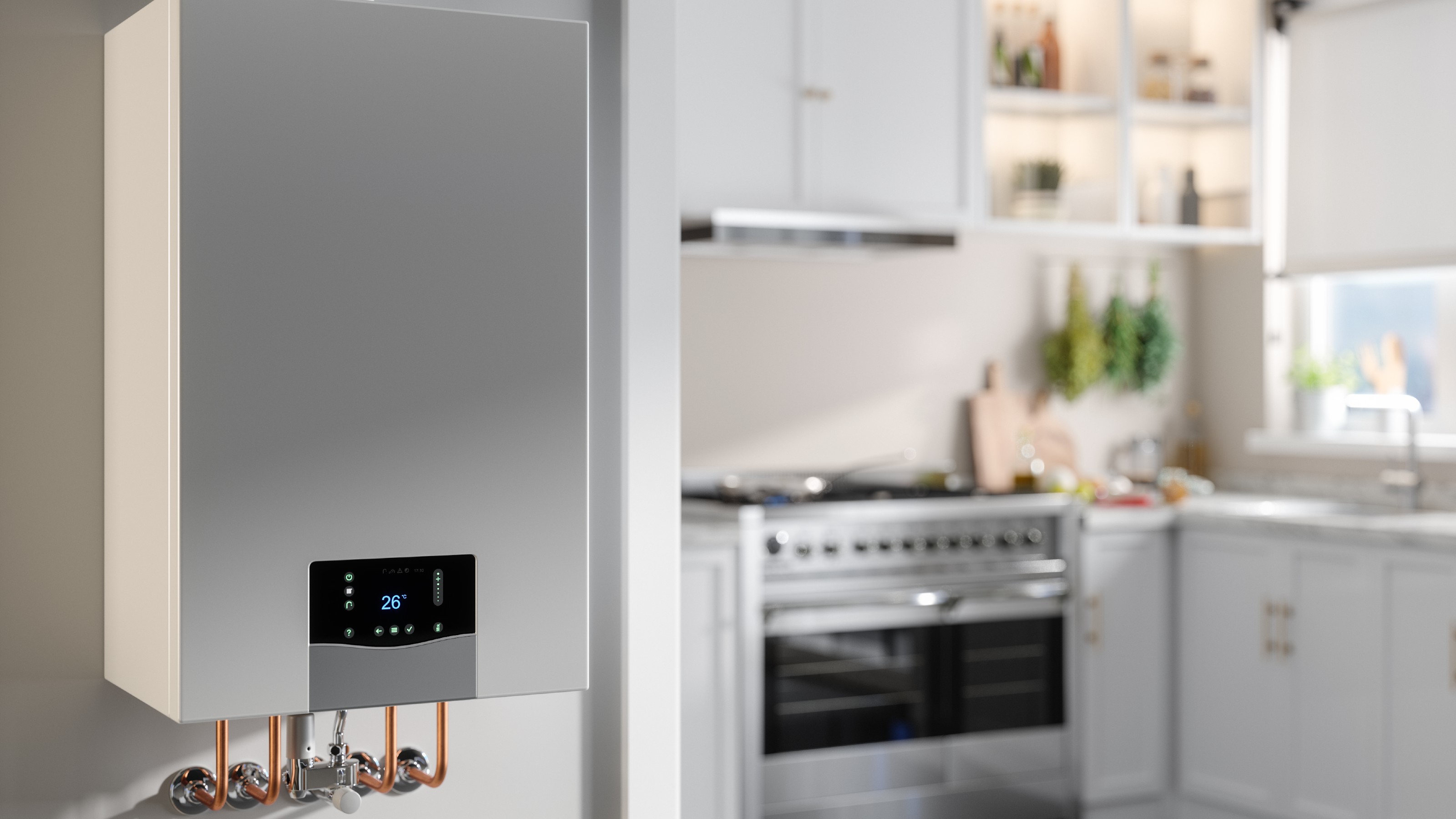Boiler in modern kitchen