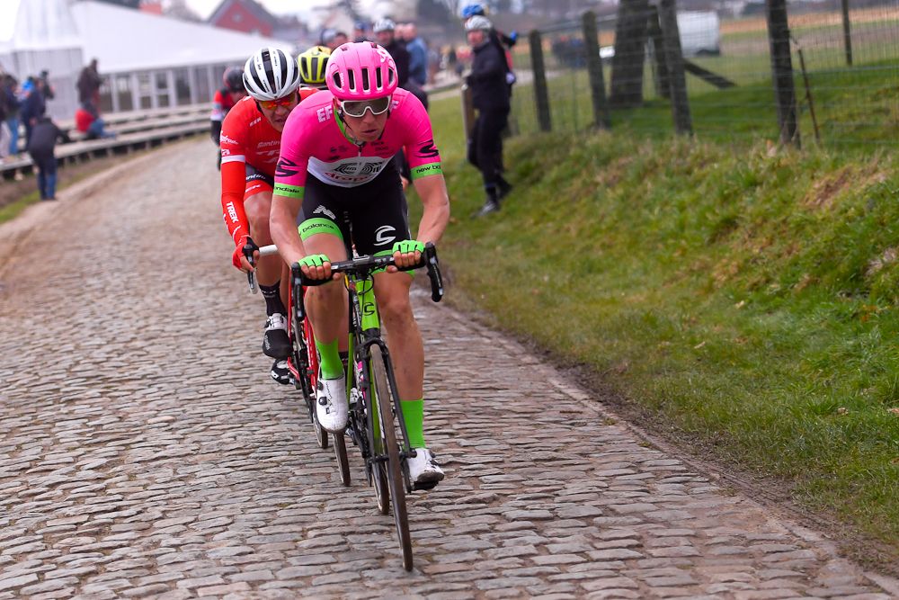 Sep Vanmarcke (EF Education First-Drapac) chases during E3 Harelbeke