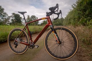 Wilier Jena from the side on a light gravel track