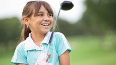 Junior girl golfer