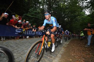 Wout van Aert (Belgium) in the elite men's road race at the 2021 World Championships