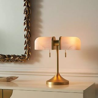 Gold and pink task lamp