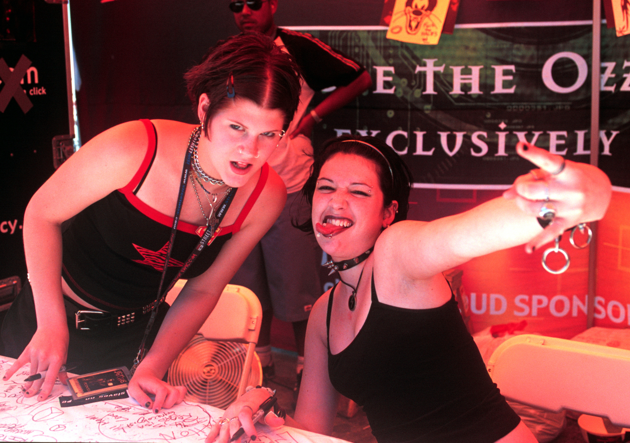 Kittie doing a signing in 2001