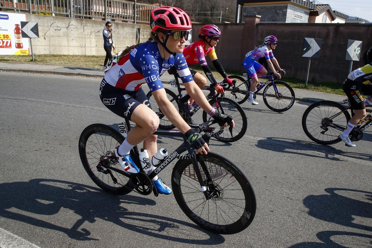 Trofeo Alfredo Binda Woman - Comune di Cittiglio 2022 - 47th Edition - Cocquio Trevisago - Cittiglio 142 km - 20/03/2022 - Lauren Stephens (USA - EF Education-TIBCO-SVB) - photo Roberto Bettini/SprintCyclingAgency&Acirc;&copy;2022