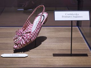 Shoe on display in gallery