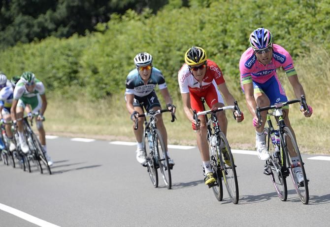Davide Cimolai (Lampre-Merida) tries to spark a move