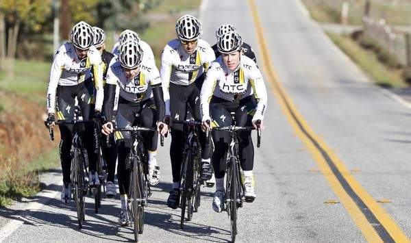 The sun shined on the HTC-Highroad team at their camp in Morgan Hill, California