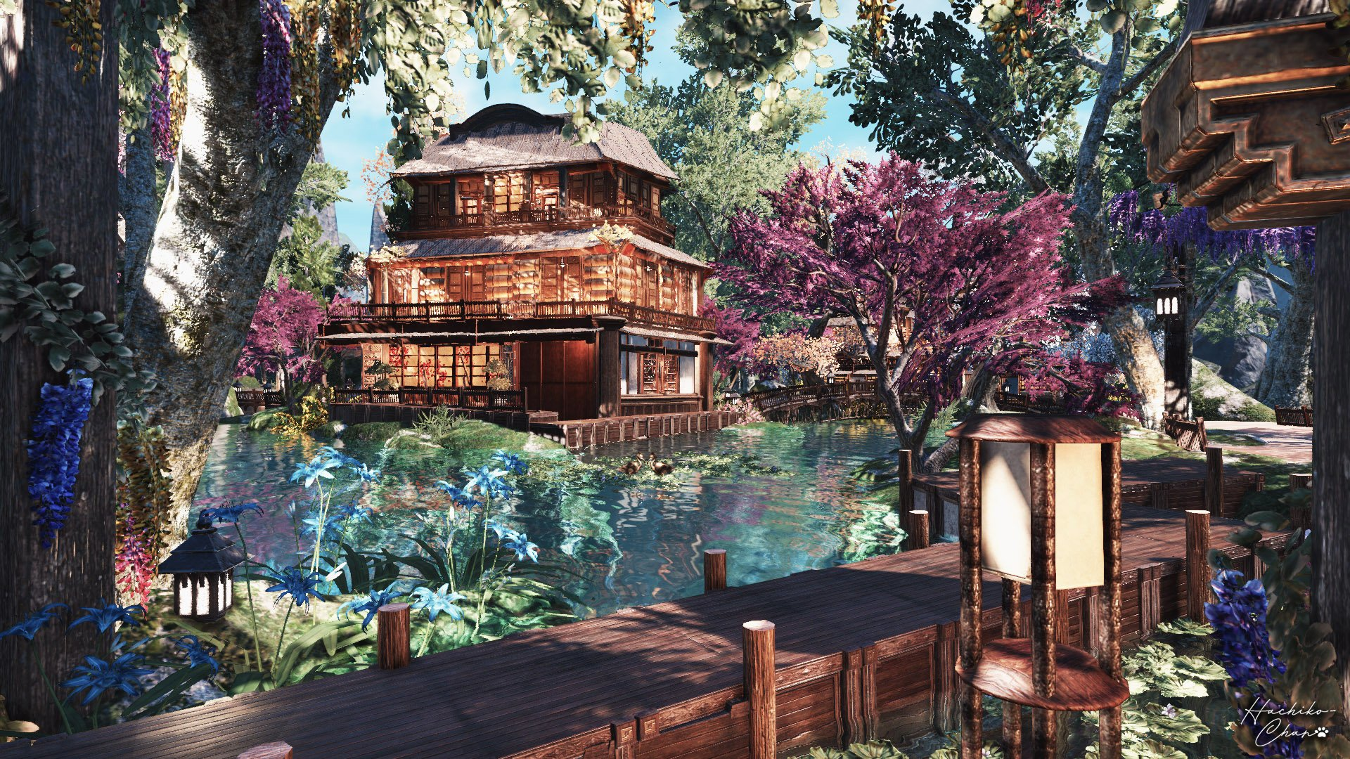 An image of a beautiful Japanese vista created by Hachiko Chan in The Elder Scrolls Online.