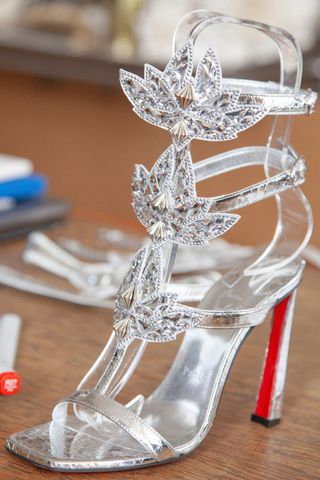 Bespoke crystal Louboutin shoe from The Sea Queen