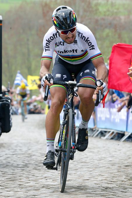 Peter Sagan (Tinkoff) in control at the Tour of Flanders