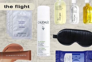 Flight beauty products featuring Summer Fridays, By Rosie Jane, SkinMedica, Slip, Caudalie, and EO.
