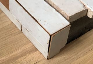 mitred fireplace hearth tiles