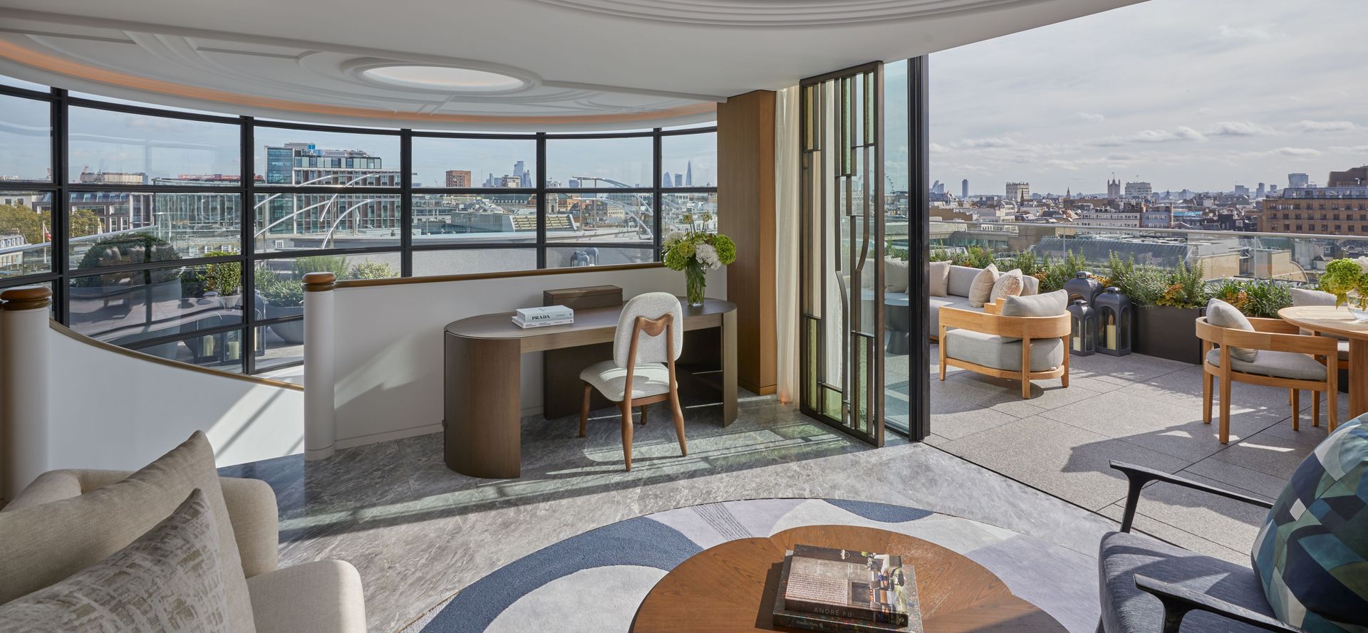 Claridge's The Residence opening on to outdoor terrace