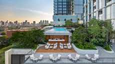 The outdoor pool and terrace at the Ritz-Carlton, Bangkok