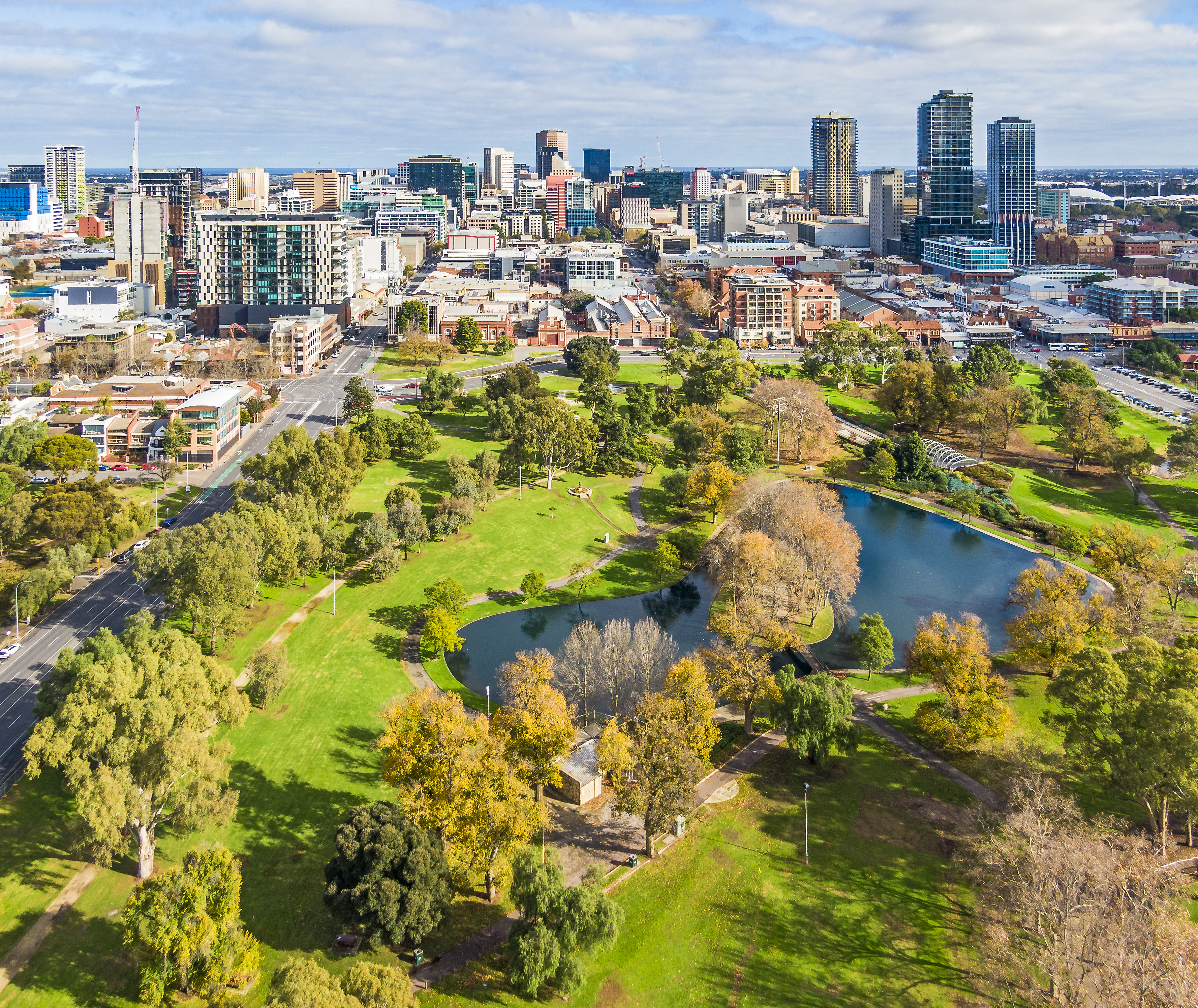 A green park in Adelaide, Australia