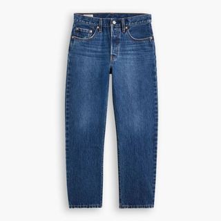 levi's 501 cropped jeans in dark blue
