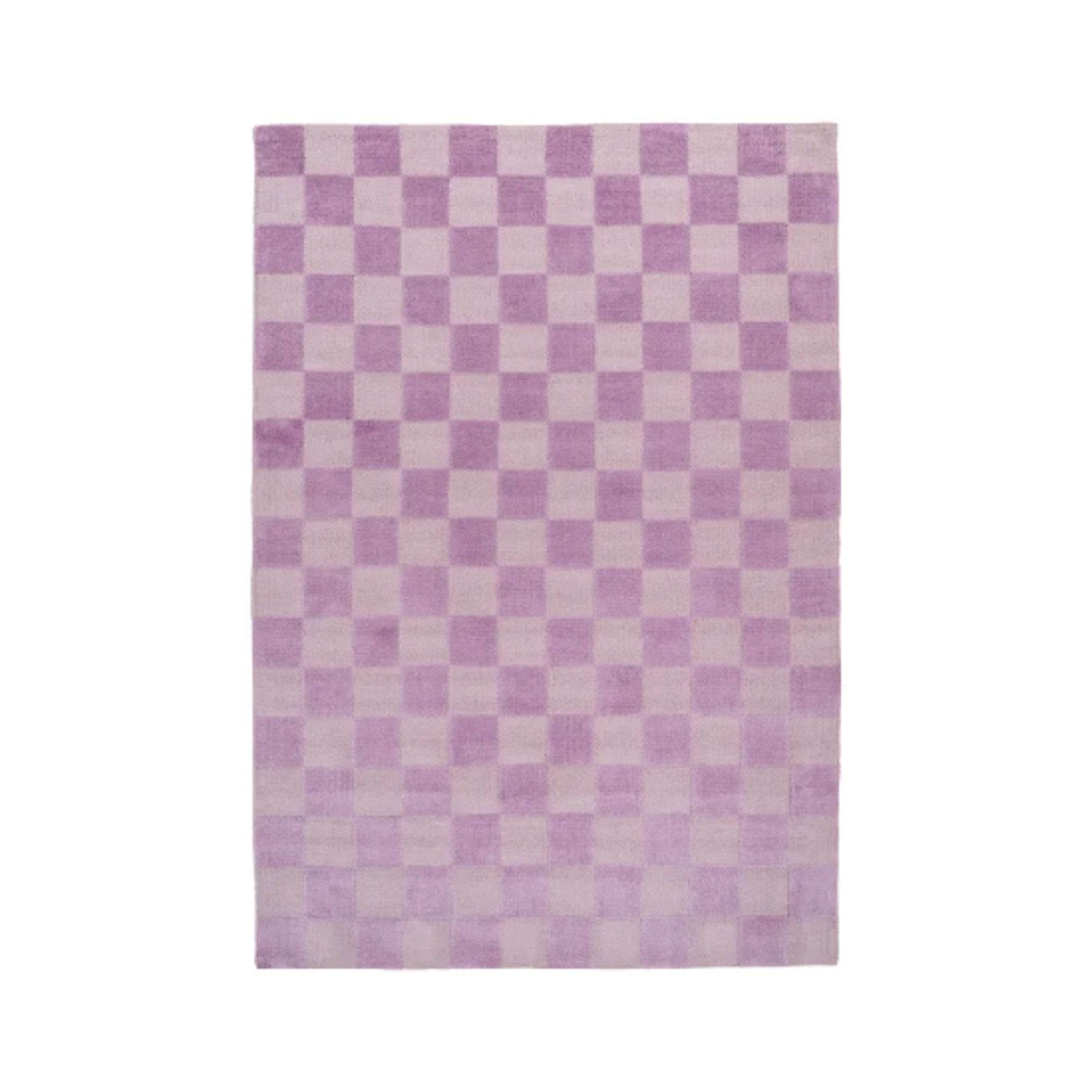 Kukoon Lilac Purple Retro Checkerboard Living Area Rug