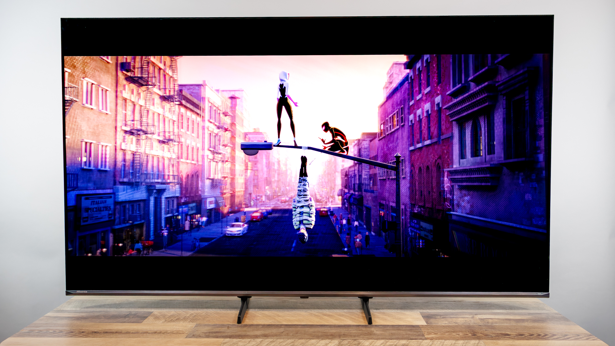Hisense U6SF Pro TV on a desk