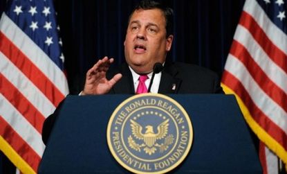 Conservatives are feverishly courting New Jersey Gov. Chris Christie, who continues to dodge questions of whether he will join the already cramped, but, some say, weak, GOP presidential field