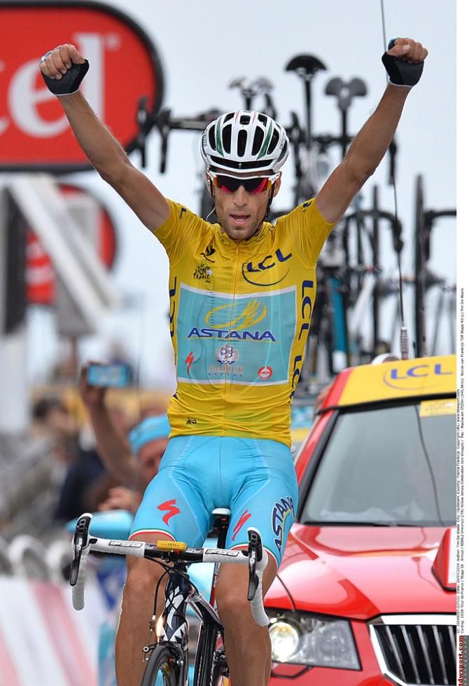 Vincenzo Nibali (Astana) wins stage 18 of the Tour de France