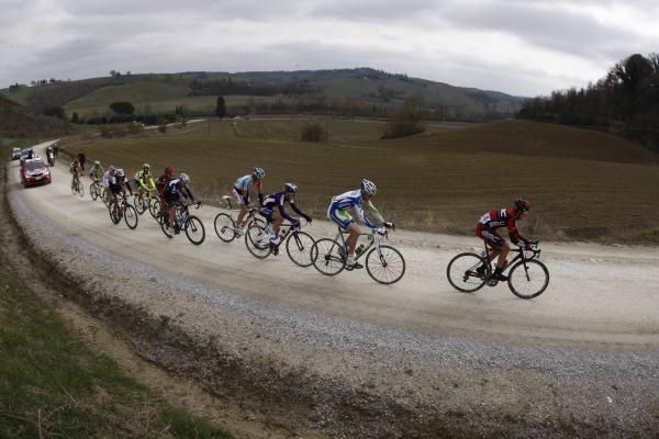 Tuscany's dust roads tested the peloton.