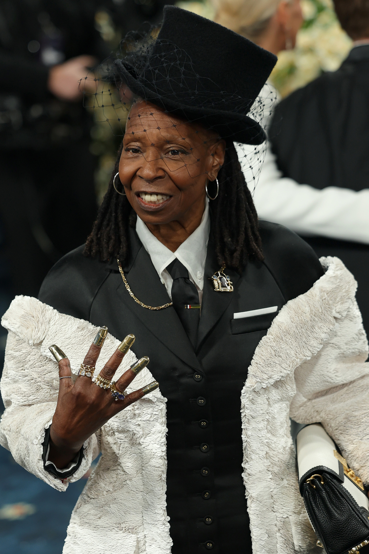 NEW YORK, NEW YORK - MAY 05: Whoopi Goldberg attends the 2025 Met Gala Celebrating "Superfine: Tailoring Black Style" at Metropolitan Museum of Art on May 05, 2025 in New York City. (Photo by Michael Loccisano/GA/The Hollywood Reporter via Getty Images)