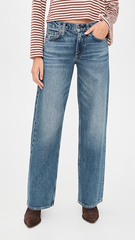 Rag & Bone Saige Low Rise Full Relaxed Straight Jeans