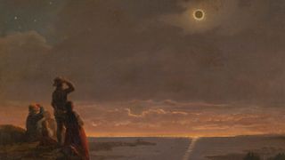 Solar Eclipse, 1851. Painting by Bengt Nordenberg.