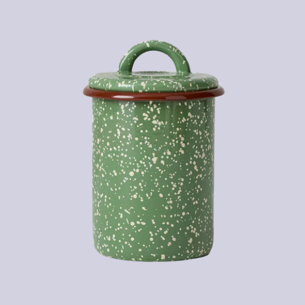 TOAST, Speckle Enamel Storage Jar | Mint/cream