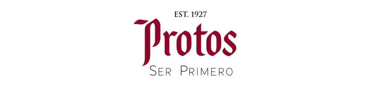 Logo of Protos winery in the Ribera del Duero region in Spain