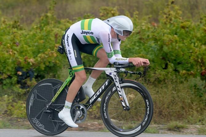 Campbell Flakemore (Australia) rides to gold in the 2014 U23 World TT championships