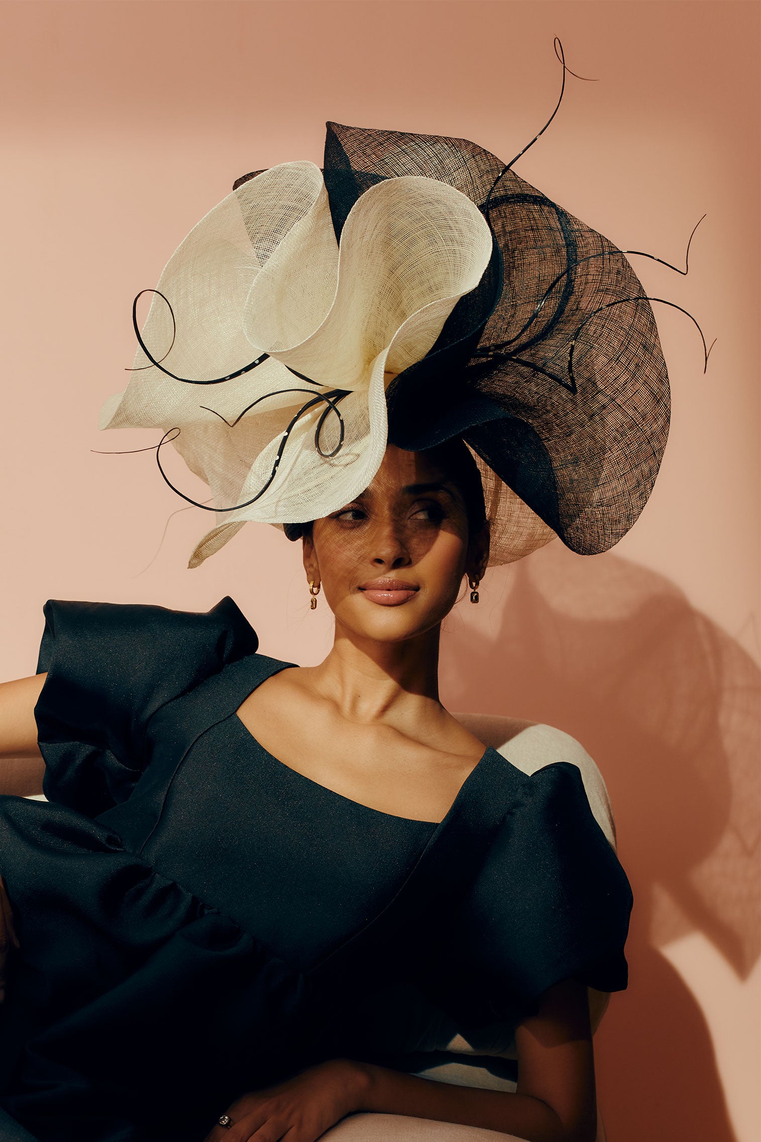 Gemini Black and White Percher Hat