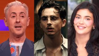 Alan Cumming appearance on The Graham Norton show, Timothee Chalamet in Marty Supreme, and Kylie Jenner on The Kardashians.