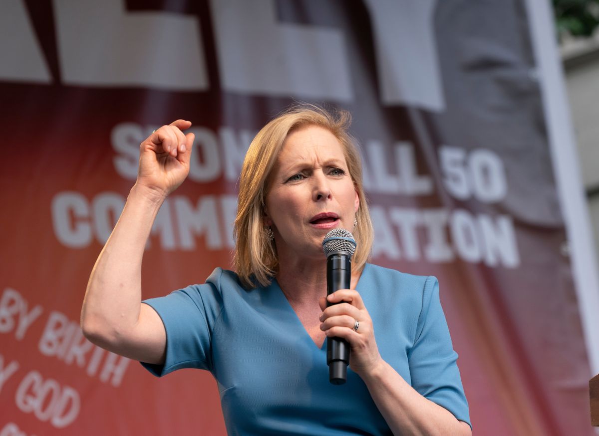 Senator Kirsten Gillibrand giving a speech