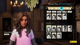 Harry Potter: Quidditch Champions screenshot showing character customisation screen