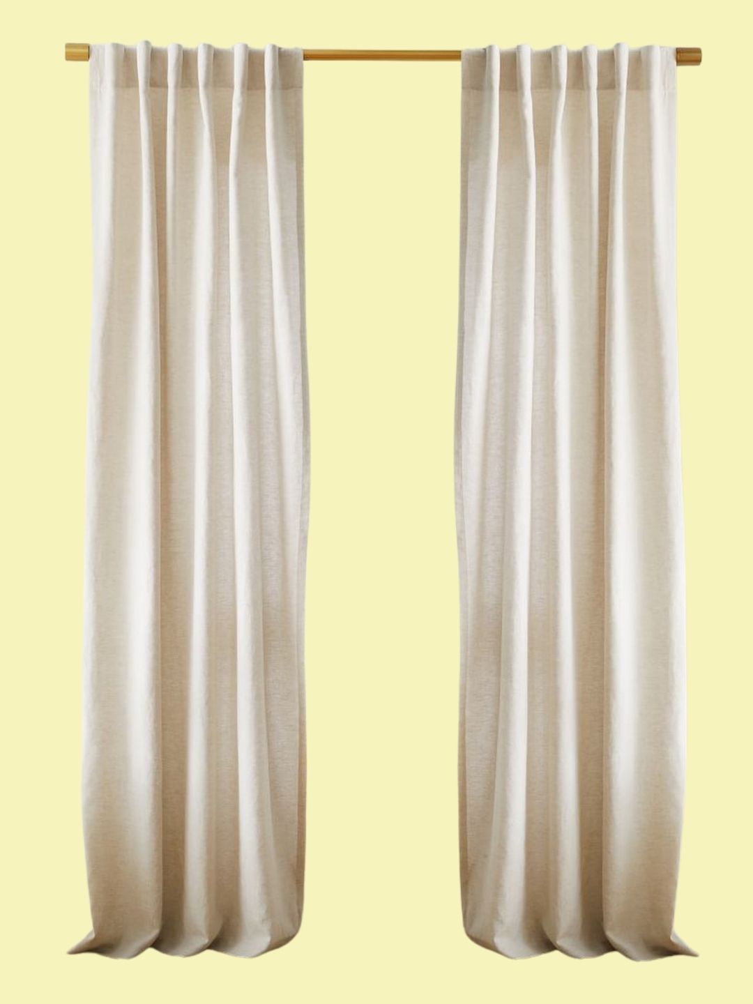 West Elm UK, European Flax Linen Curtain in Natural, 274 cm