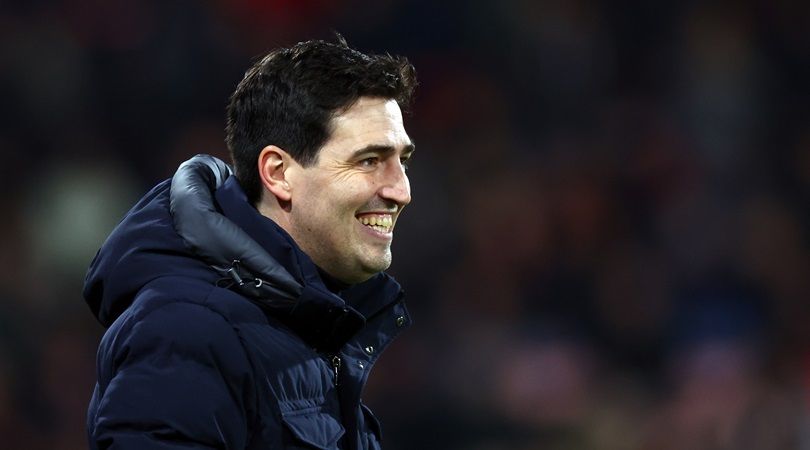 Tottenham Hotspur target Andoni Iraola manager of AFC Bournemouth during the Premier League match between AFC Bournemouth and Manchester City at Vitality Stadium on February 24, 2024 in Bournemouth, England.