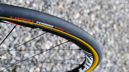 This 28mm wide tubular tips the scales at 290g