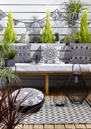 monochrome outdoor living space on terrace by B&M
