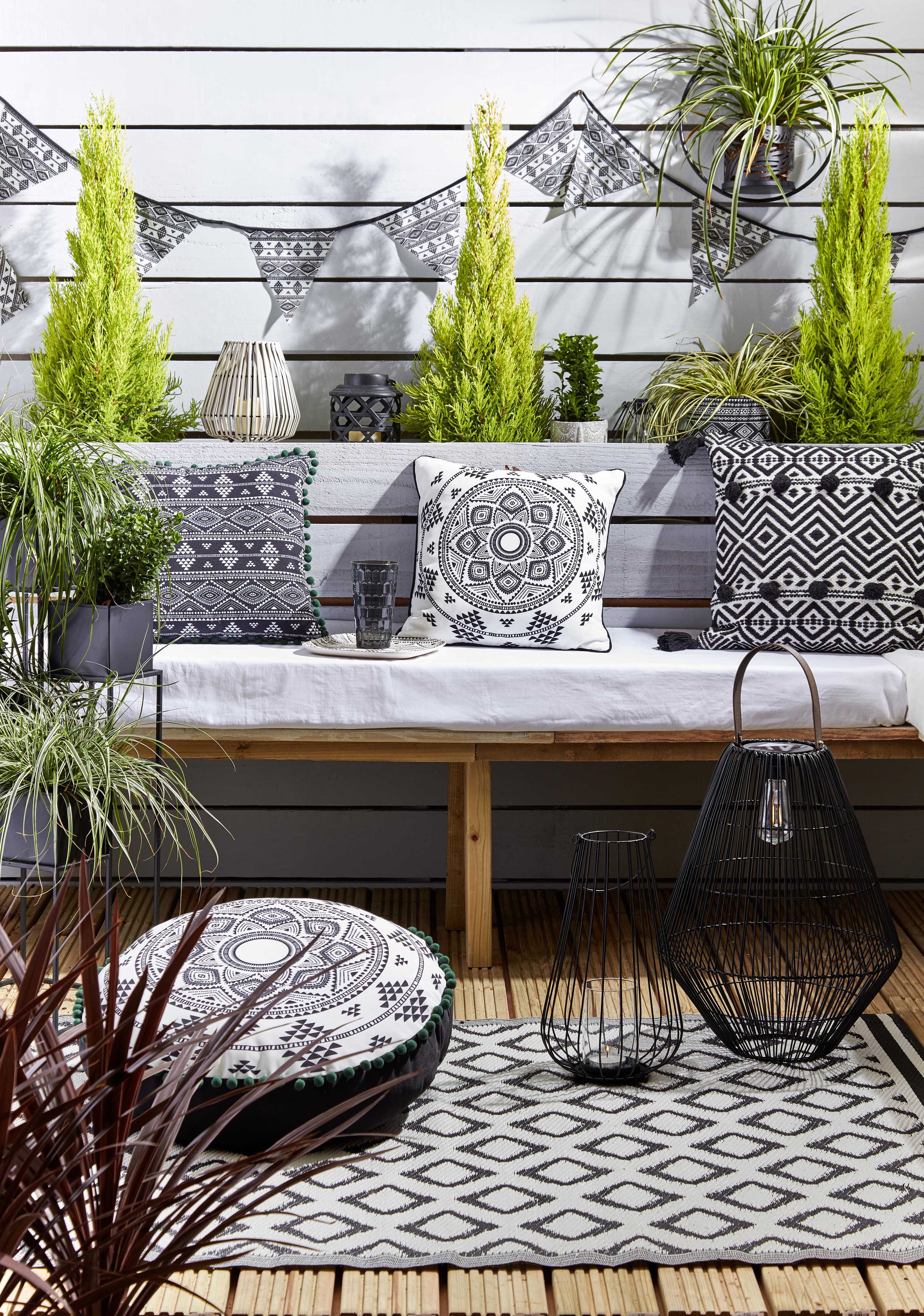 monochrome outdoor living space on terrace by B&M