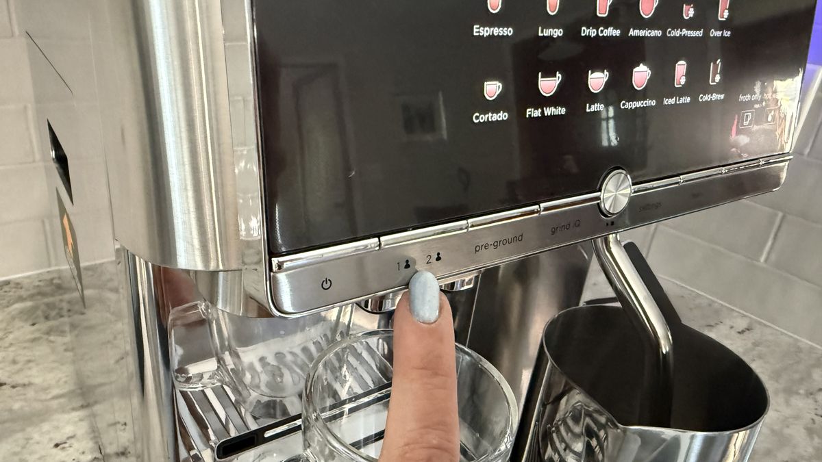 User profile button on Ninja AutoBarista Pro