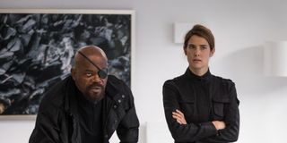 Samuel L. Jackson and Cobie Smulders in Spider-Man: Far From Home