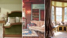 composite image of three regency style decor/homes