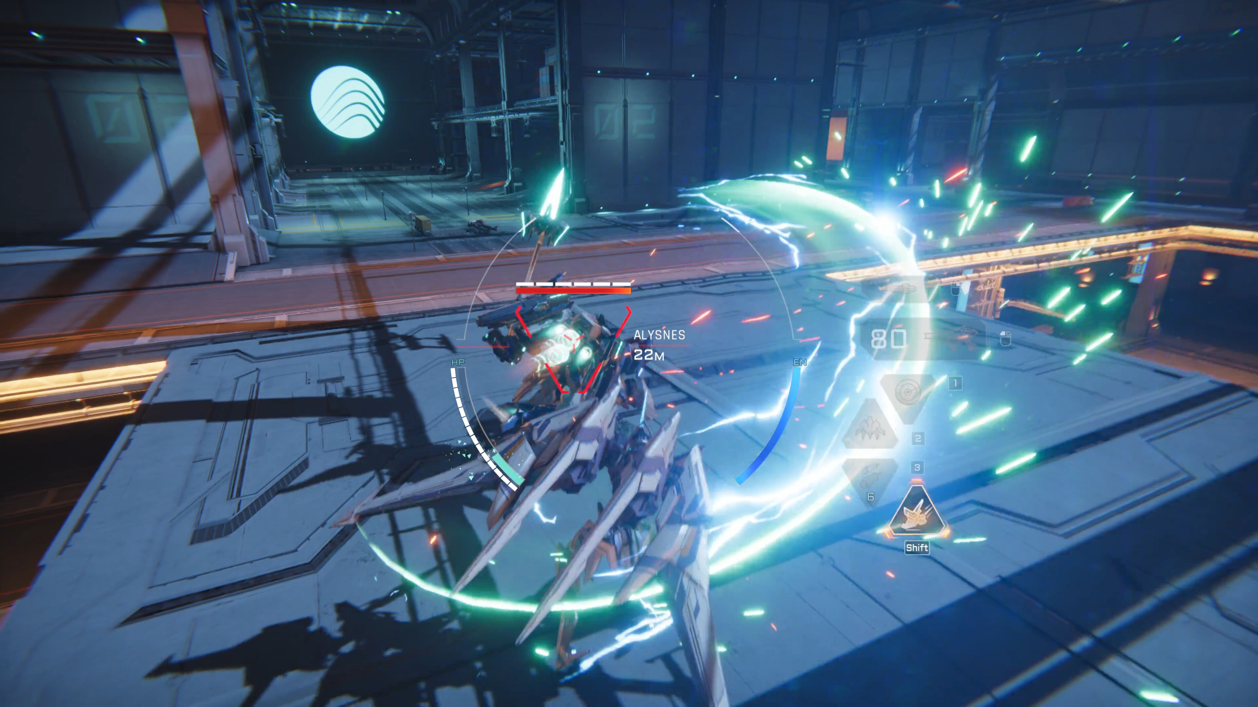 Mecha Break release times: A mech attacking an enemy with a large blade attack.
