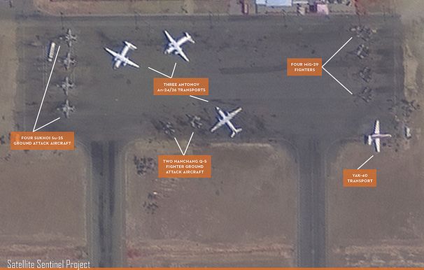 Satellite imagery, such as this photo of a military airbase in Sudan, may help with predicting when atrocities will arise.