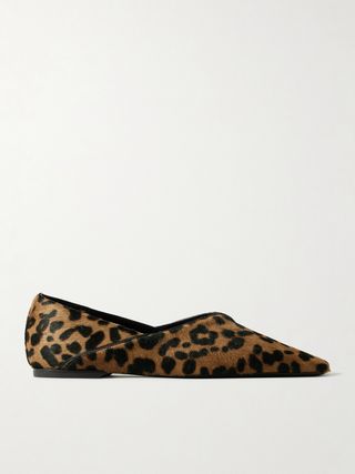 The Everyday Leopard-Print Calf Hair Ballet Flats