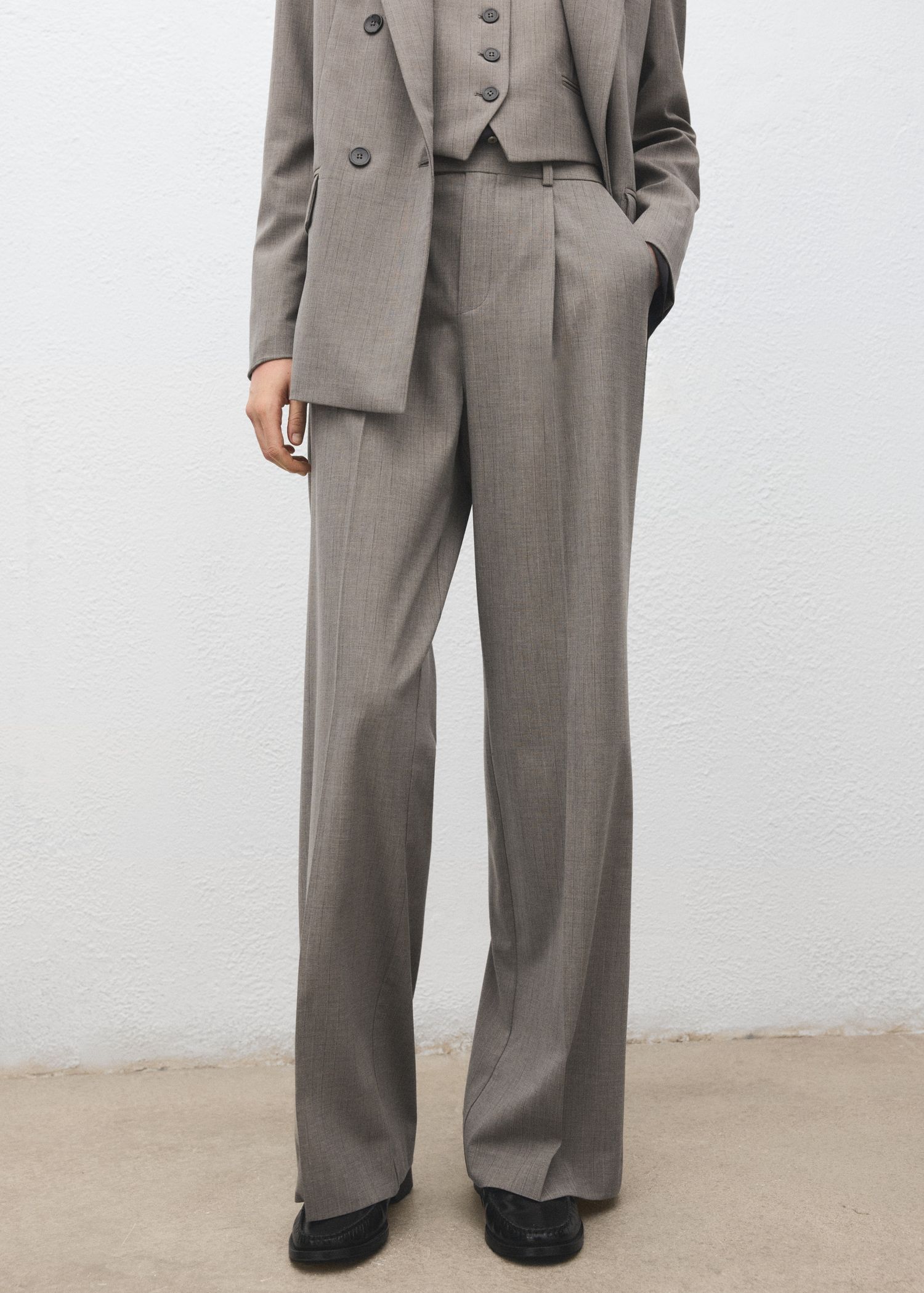 Straight Wool-Blend Suit Trousers - Women | Mango United Kingdom