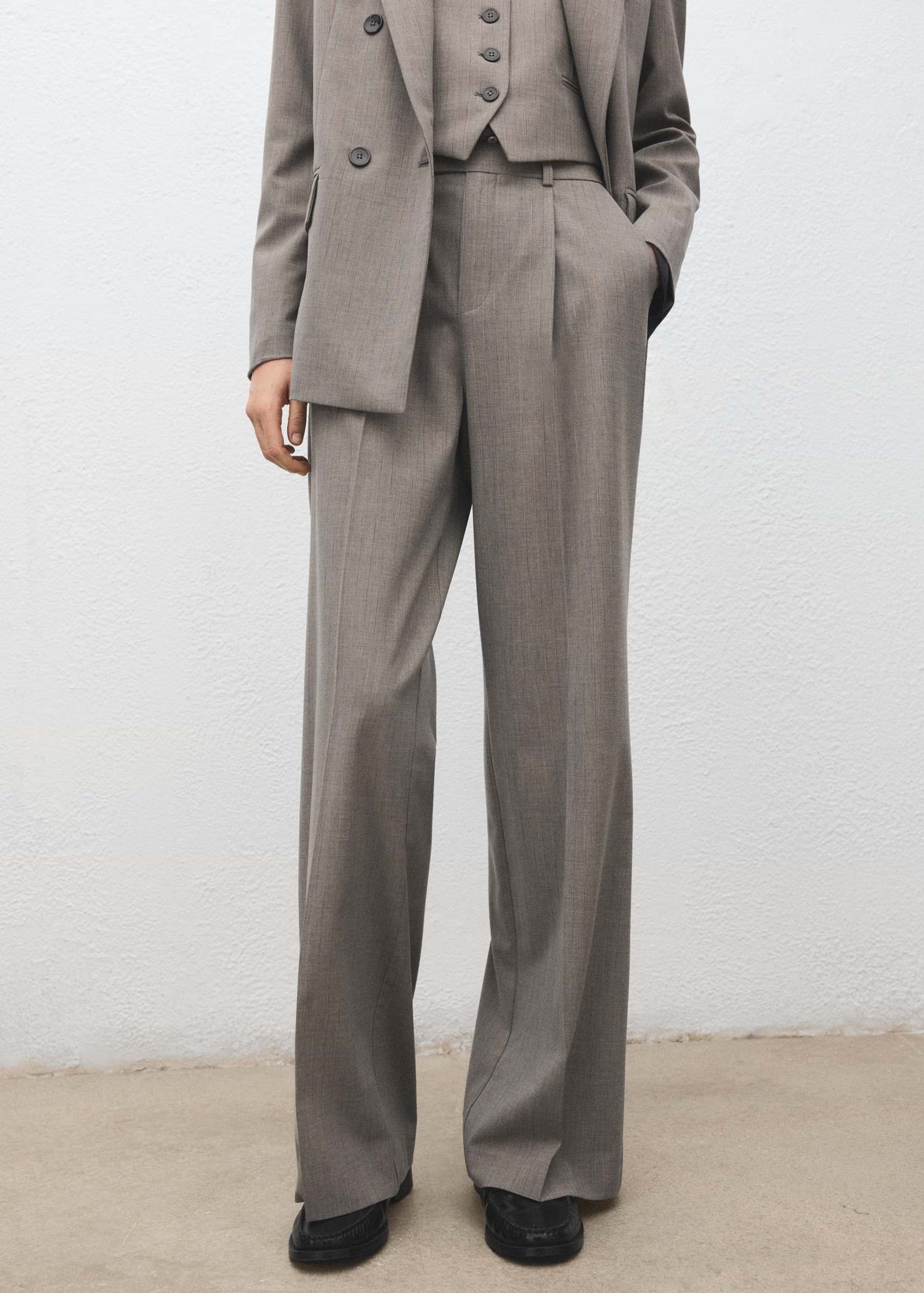 Straight Wool-Blend Suit Trousers - Women | Mango United Kingdom